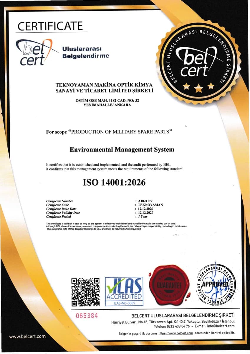 ISO 14001:2026 Environmental Management System certificate