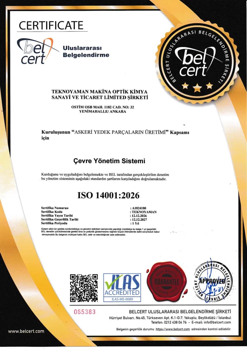 ISO 14001:2026 Çevre Yönetim Sistemi sertifikası